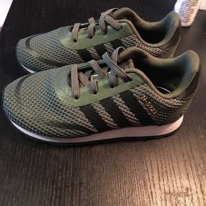 Adidas army green sneakers